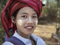 woman girl myanmar burma make-up thanaka